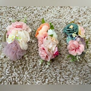 Baby girl boho flower headbands - spring Easter floral headbands for toddler